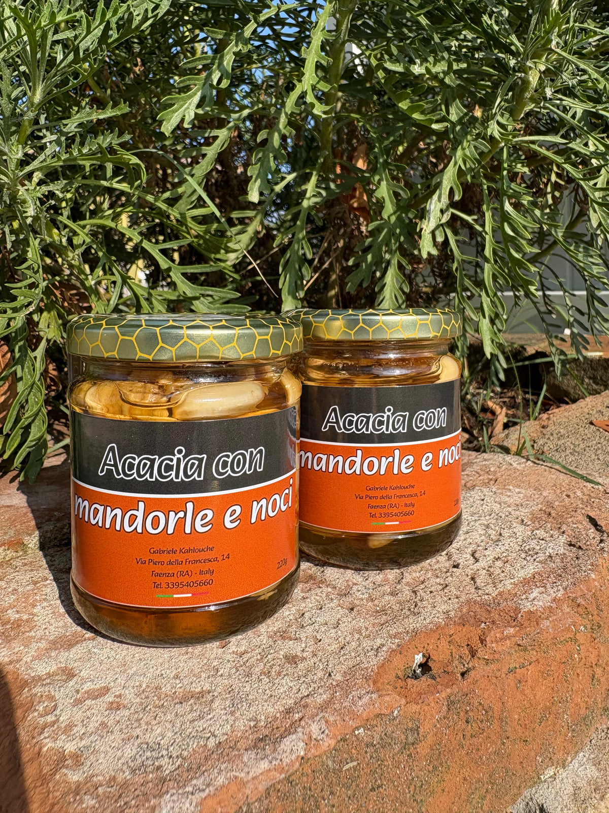 MIELE DI ACACIA CON MANDORLE E NOCI
