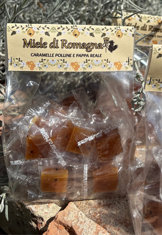 Caramelle al miele con Pappa Reale e Polline - 150g
